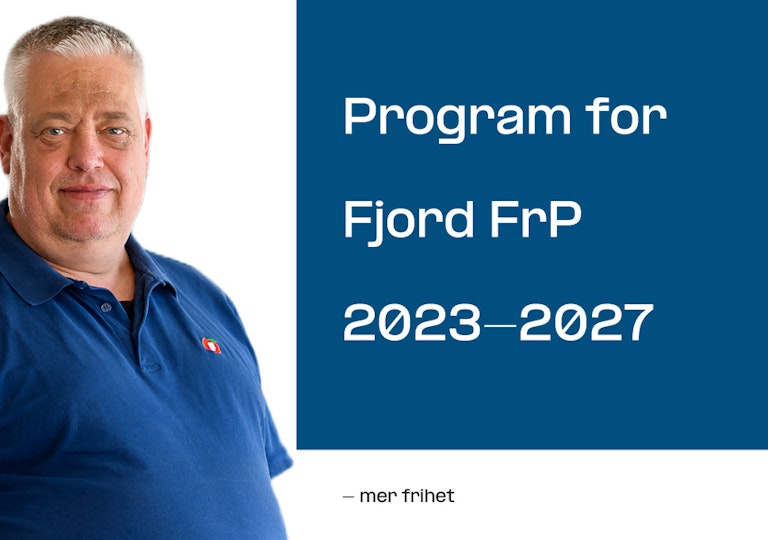 Lenke til artikkel om Program for Fjord FrP 2023-2027