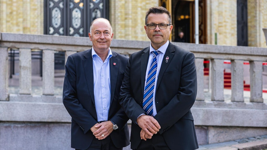 Fremskrittspartiets transportfraksjon Morten Stordalen og Frank Sve