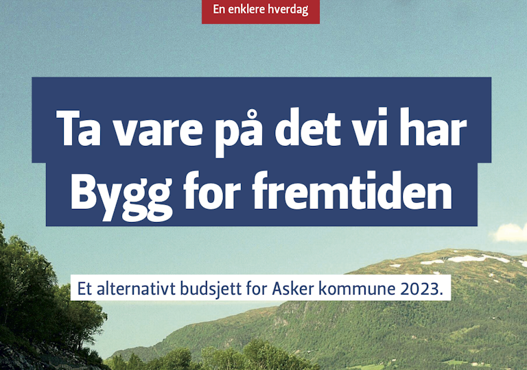 Lenke til artikkel om Asker FrPs alternative budsjett 2023